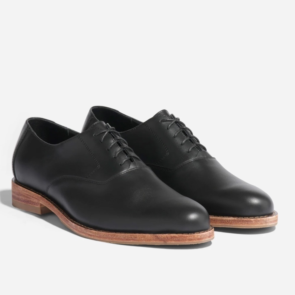 Nisolo Everyday Oxford Black Waterproof Leather Size 9.5